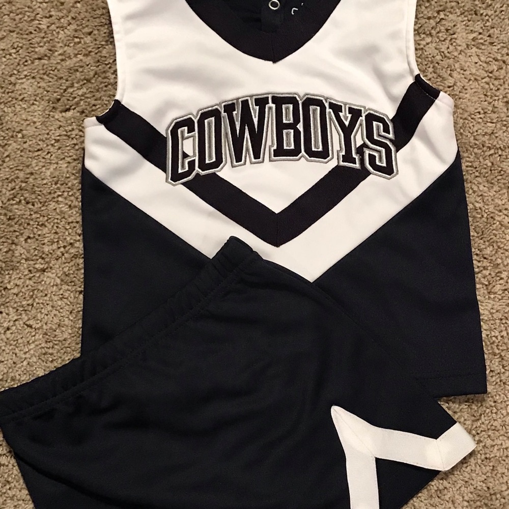Toddler Dallas Cowboy skort tank outfit